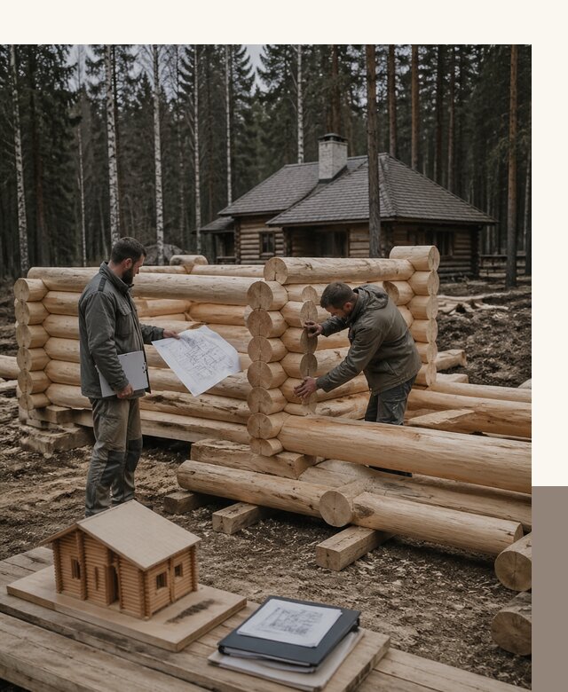 Проектирование и строительство домов из бревна в Мурманске